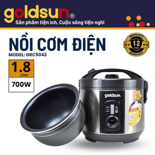 Nồi cơm điện goldsun GRC5042 thông minh lòng niêu 1.8L đáy tổ ong chống dính, ấu nhanh, giữ nóng lâu