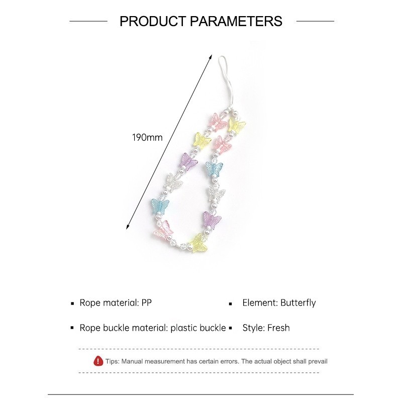 Pha lê Bướm Điện thoại Vòng đeo điện thoại Dây buộc Airpods Dây buộc Chìa khóa Dây buộc Điện thoại Trang trí Ngăn-BA | BigBuy360 - bigbuy360.vn