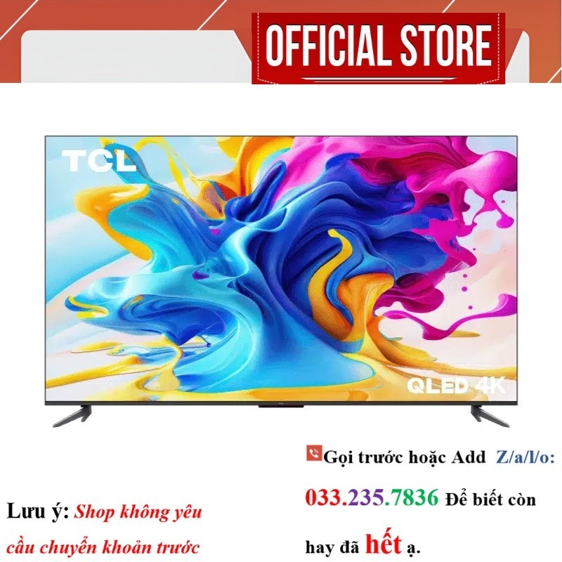 Google Tivi TCL QLED 4K 43 inch 43C645 - Miễn phí lắp đặt <Sale<