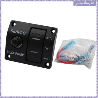Marine Boat Panel 3 chiều Đèn Rocker Bilge Pump Switch 12V Off Auto Manual