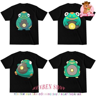 HOT Áo Thun Đen Trắng Cổ Tròn aogau.store In Hình Pokemon Brilliant Bellibolt Mingyuan Dành Cho Nam Và Nữ