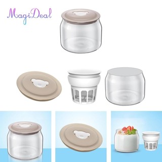 MagiDeal Máy làm phô mai, Hộp đựng sữa chua Hy Lạp, Máy làm sữa chua thủy tinh, Bình trà sữa đậu nành cho mứt tự chế, Jellies