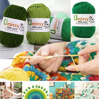 Cuộn len milk cotton ladyco hàn quốc 25gr gồm 35 màu, cuộn len móc dành cho người mới bắt đầu
