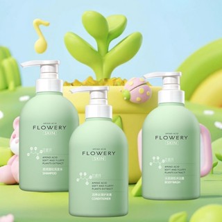   HCM  Combo dầu gội dầu xả nước hoa muối biển Flowery LADY 500ml -Chamara 