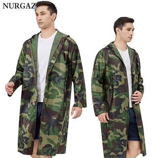 Áo mưa hai lớp dành cho người lớn Nurgaz, áo mưa có nút khóa kéo, áo mưa một mảnh dài chống mưa bão