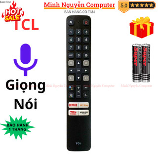Remote điều khiển tivi TCL Mã 09, micro điều khiển giọng nói - Tặng kèm pin - Minh Nguyễn Comptuer