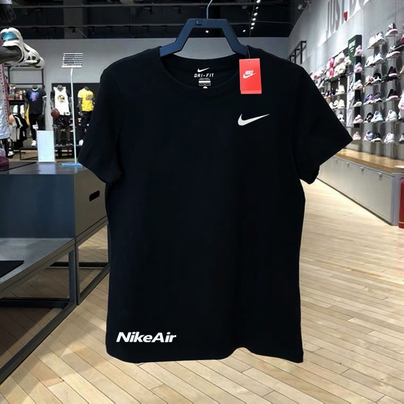 Áo thun ngắn tay thể thao thời trang nam Nike 100% nguyên bản dành cho cặp đôi cỡ lớn Áo nửa tay cổ điển