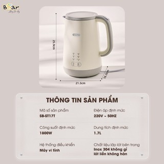 Ấm Đun Siêu Tốc Bear SB-ST17T 1.7L 1800W