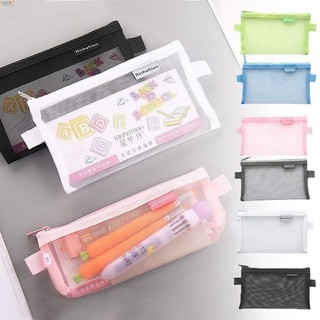 Hộp đựng bút chì bằng lưới nylon Đơn giản Túi đựng bút chì thời trang Hộp đựng bút Túi đựng bút Bán chạy