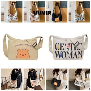 1 Chiếc Túi Đeo Vai, Họa Tiết Nhân Vật Hoạt Hình Túi Đeo Túi Xách Vải, Chữ Bền Phong Cách Đường Phố Có Dây Kéo Túi Tote Dành Cho Nữ Cô Gái Sinh Viên