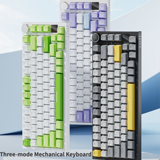 Ajazz AK820 Không Dây 2.4g Bluetooth Bàn Phím Cơ Ba Chế Độ RGB Trao Đổi Nóng 75 Phím Màn Hình Trò Chơi Văn Phòng Tùy Chỉnh Cho Học Sinh