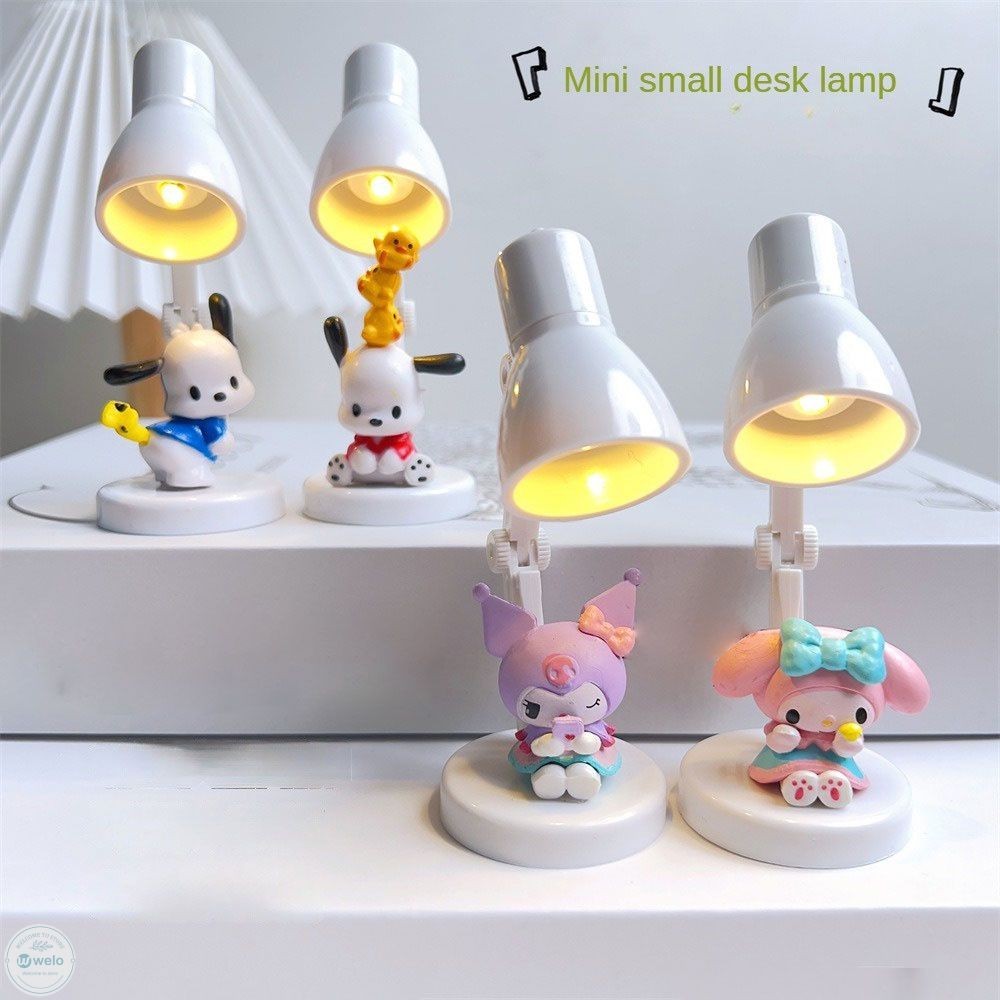 Phim hoạt hình Đèn ngủ Sanrio Dễ thương Kuromi Melody Pochacco Máy tính để bàn nhỏ Đèn bàn mini Đèn ngủ để bàn Trang trí cho bé gái Quà tặng sinh nhật Đèn CHÚNG TÔI