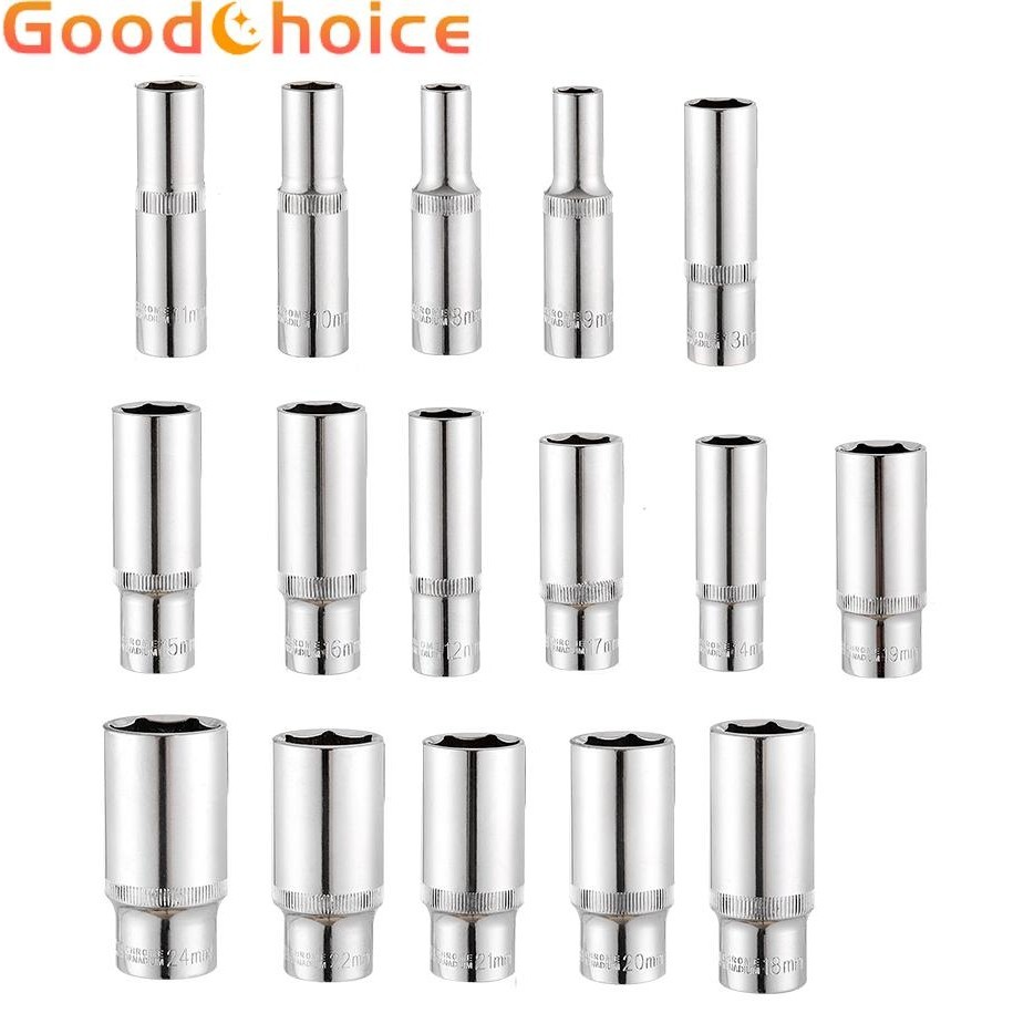 Deep Socket Socket Wrenches 3/8inch 8-24mm Deep Socket Adapter Hand Tools