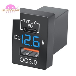 Ổ cắm sạc usb qc3.0 mới với vôn kế kỹ thuật số led xanh