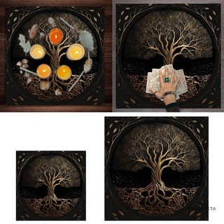 Whi Tarot Thảm Tarot Thẻ Vải Phù Thủy Khăn Trải Bàn Vải Lanh Bàn 50 75cm
