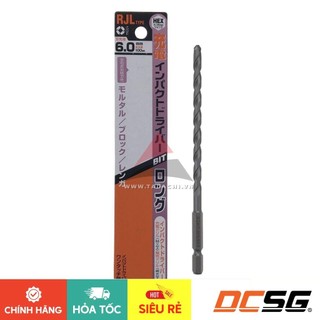 Mũi khoan tường, gạch chân lục giác 6.0x150mm Unika RJL6.0x150 | DCSG