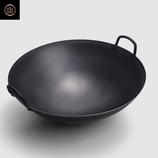 Chảo Thép Cacbon Chống Dính Kiểu Dáng Sâu Lòng 2 quai xách