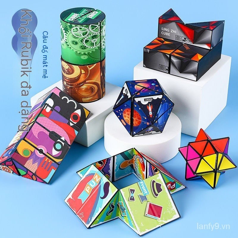 Khối Rubik đa dạng vô hạn Đồ chơi giáo dục trẻ em Khối lập phương gấp ba chiều Khối Rubik mỏng