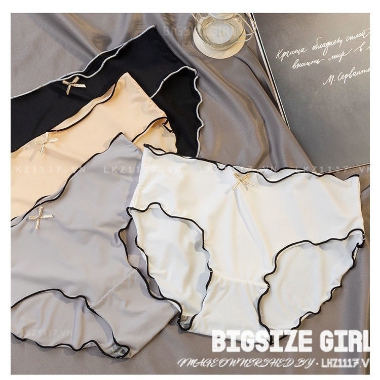 Quần lót nữ đúc su thun lạnh cao cấp Bigsize 70kg 80kg 100kg quần chip nữ cute sexy không đường may mềm mại thoải