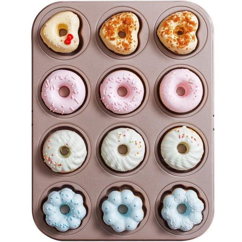 Guoguhoff Khuôn làm bánh Khuôn nướng bánh Donut lớn cho Lò Nướng Gia dụng khuôn bánh donut hoạt hình