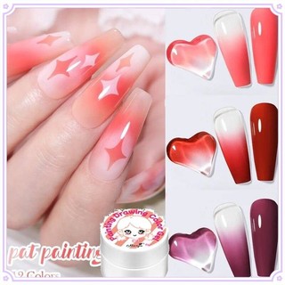 Monja pat sơn gel ba lan móng tay nghệ thuật chuyển đổi ngâm tắt tia uv led arts varnish màu trơn kem sơn màu gel cho tiệm làm móng tay 8ml