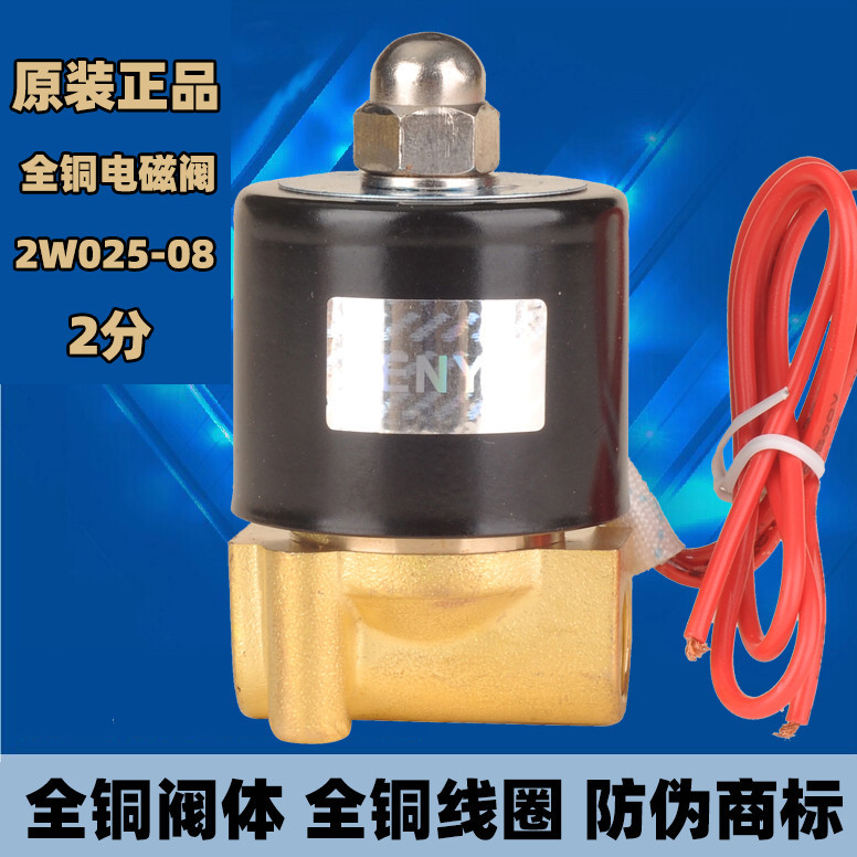 2W025-08 Tất Cả Đồng Thường Đóng Điều Khiển Van UD-08 2 Điểm Van Điện Từ Van Nước Van Khí 220V 24V