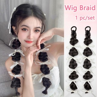  Tóc Giả Bím Tóc Bé Gái Ruy Băng Nơ Tóc Dây Công Chúa Xoắn Bím Tóc Giả Dây Buộc Tóc Phụ Kiện Tóc 