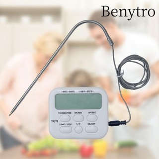 Benytro Nhiệt kế nhà bếp kỹ thuật số Dụng cụ nấu nướng di động chuyên nghiệp có đồng hồ đo nhiệt độ báo động