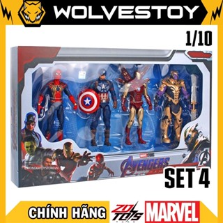 Bộ Mô hình Chính Hãng ZD Toys Marvel Avengers Endgame Spider-man, Captain America, Iron Man MK85, Thanos