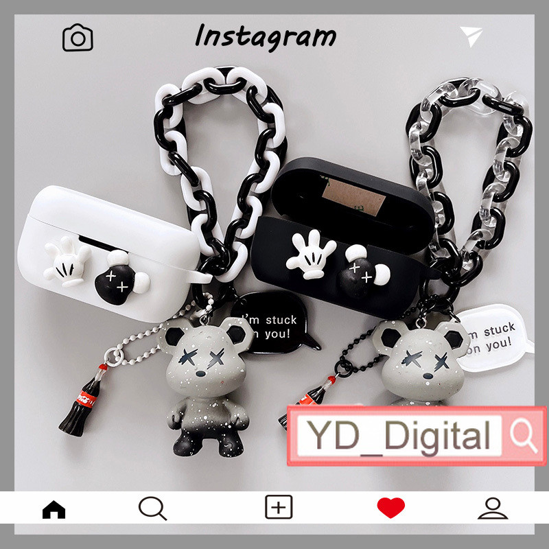 Dành Cho Panasonic Technics EAH-AZ100 AZ60M2 AZ60 AZ80 Vỏ Bảo Vệ Tai Nghe Dễ Thương Đen Grizzly Mặt 