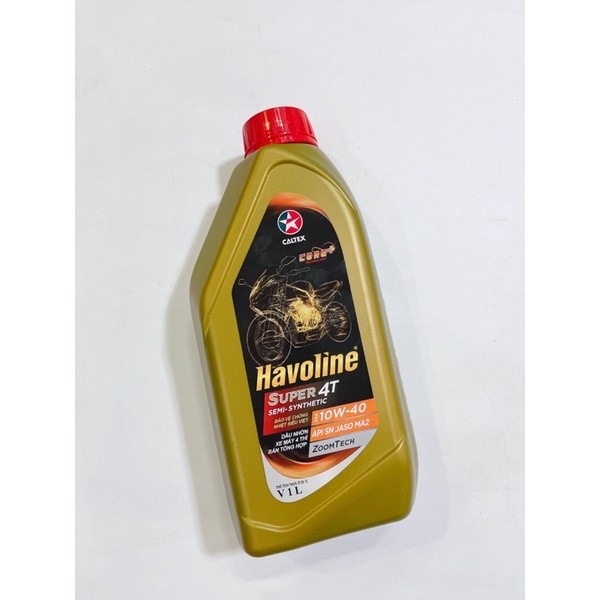 Nhớt xe máy 4T Havoline Sae 10W-40 API SN JASO MA2, dầu nhờn xe máy Catex cao cấp