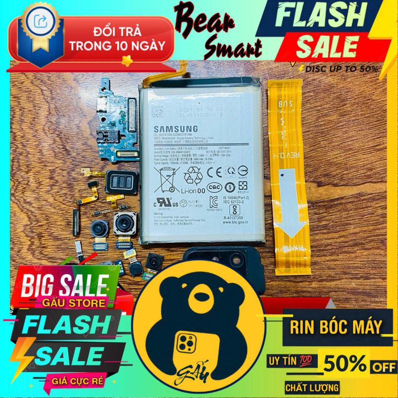 Linh Kiện Samsung M51 M515F / Camera trước sau,main sạc,cáp nối main sạc,cáp vân tay,kính camera,cáp