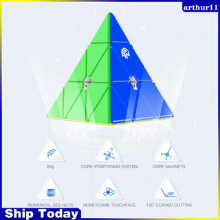 Arthur Pyramid Speed Cube 3x3 Puzzle Triangle Twist Magic Cube 36 Magnet Magic Cube 120°Cắt góc từ tính
