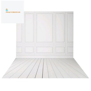 3x5ft vinyl chụp ảnh phông nền gạch trắng tường gỗ sàn đám cưới nền cho studio ảnh