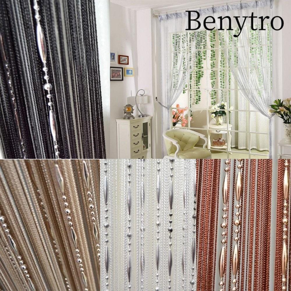 Benytro Treo Rèm Cửa Sổ Dạng Chuỗi Hạt Pha Lê Dài 1Mx2M