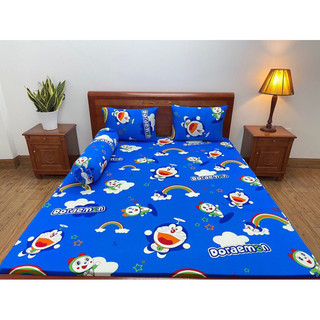 💙 bộ 4 món 🦋 doremon 💙 thun lạnh hàn quốc 1m->1m8x2m phuquybedding
