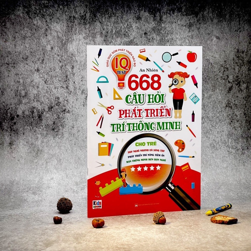 Sách - Phát Triển Trí Tuệ IO - 668 Câu Hỏi Phát Triển Trí Thông Minh Cho Trẻ - Tập 5  Bìa Mềm ) (DLA