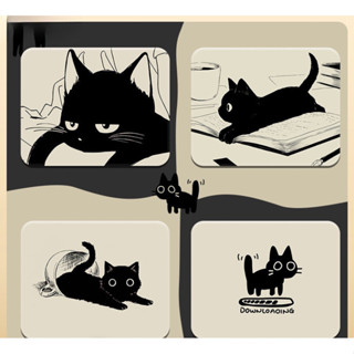 Sáng Tạo Đơn Giản Mèo Nhỏ Đen Miếng Lót Chuột Số Học Văn Phòng Ký Túc Xá Để Bàn Chống Trơn Trượt Chống Mài Mòn