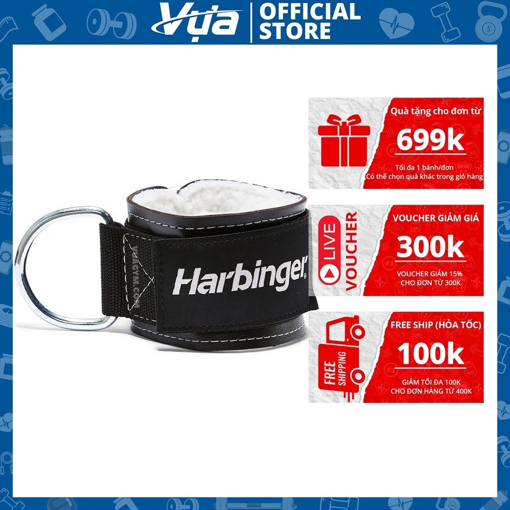 Harbinger - 3' Heavy Duty Ankle Cuff (1 cái) - Quấn Cổ Chân Hỗ Trợ Tập