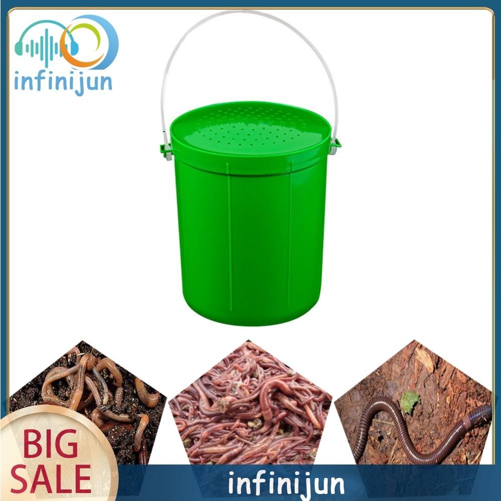 [Infinijun.vn] Mồi Câu Cá Xô Sống Giun Đất Câu Cá Giun Dụ Giải Quyết Hộp Câu Cá