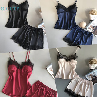 Gjcute bộ đồ ngủ ren gợi cảm phù hợp với nữ cổ chữ v đồ ngủ quần lót thường ngày váy ngủ wtd