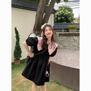 Plus Size Nữ Ngọt Ngào Tuổi Giảm Lỏng Lắp Giảm Béo Hoa Búp Bê Cổ
