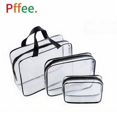 Túi đựng mỹ phẩm trong suốt Pffee PVC Hộp đựng mỹ phẩm chống thấm nước
