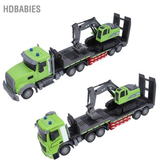 HDbabies 2 trong 1 RC Bán Xe Tải Kéo Ánh Sáng Âm Thanh Mô Phỏng Cao Hợp Kim Điều Khiển từ xa Máy Xúc Đồ Chơi dành cho Trẻ Em