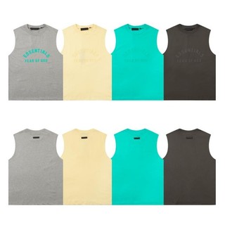 Thời trang bán chạy fear of god essentials ss24 cổ tròn áo chui đầu cổ tròn áo vest không tay