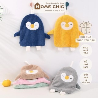 Khăn lau tay chim cánh cụt treo tường cute đa năng siêu thấm hút | HOME CHIC CORNER