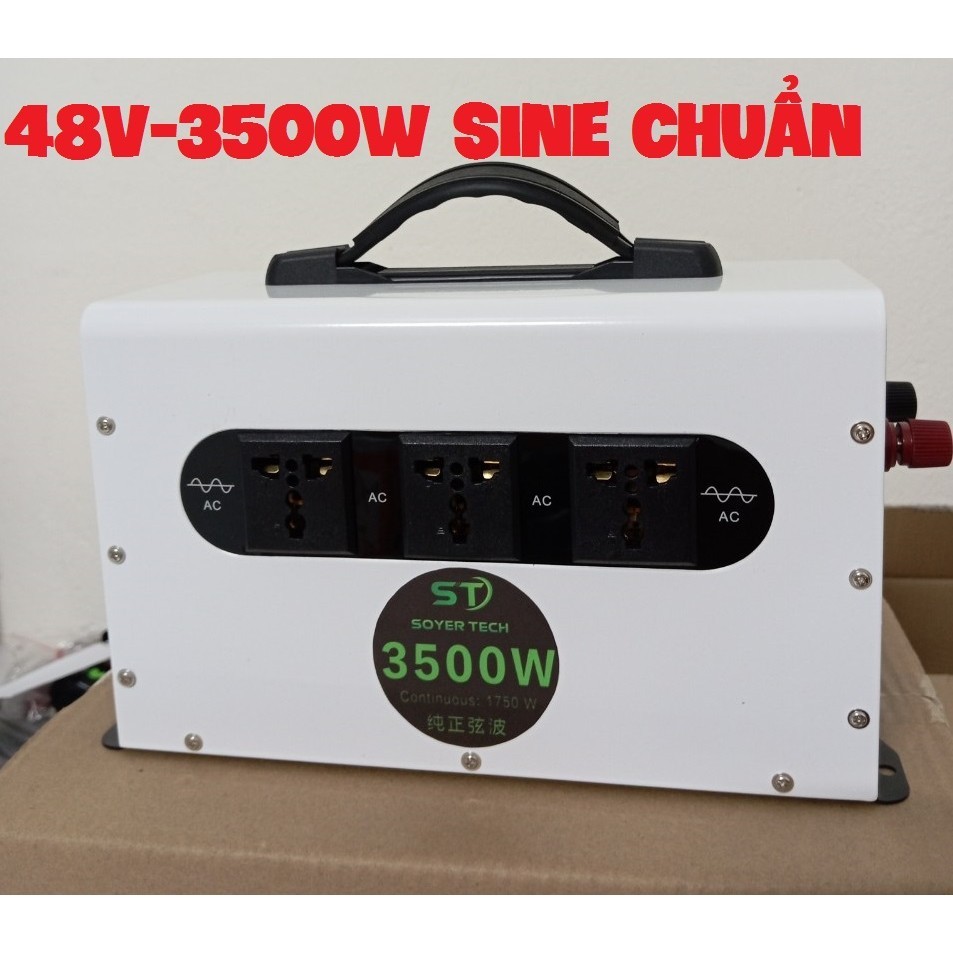 Bộ chuyển đổi điện Sin Chuẩn 48V-3500W-SOYER TECH -STN - 3500w - Mẫu mới 48V 3500w sang 220V PL 48V