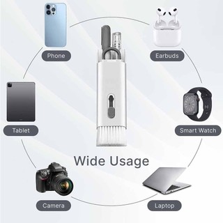 7-in-1 Cleaning Kit for Electronics – Screen and Keyboard Cleaner with Brushes for Earphones Tablet Phone
