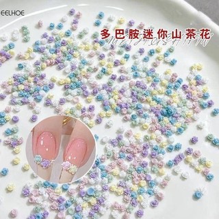 100 Chiếc camellia Trang Sức Phụ Kiện Vỡ Kim Cương Trà Trang Sức Ba Chiều / Lấp Lánh Nhựa Hoa Móng Tay Nghệ Thuật Trang Sức Làm Móng Tay Nghệ Thuật Trang Trí Móng Tay