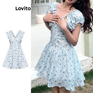 Đầm Lovito họa tiết hoa nhí dễ thương cho nữ L73AD134